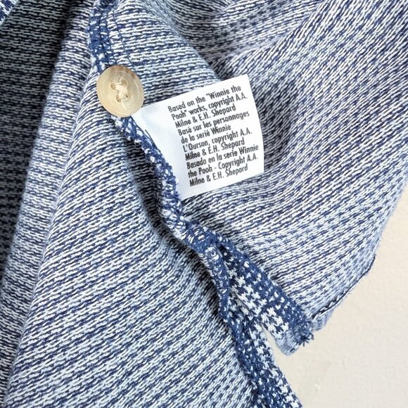NWT Vintage‎ 1990s Disney Store Houndstooth Embroidered Tigger Golf Polo Blue S - Picture 2 of 11